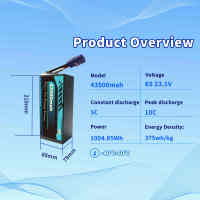 Anodenfreie Lithium-Batterie 43500mAh 6S/8S/12S/14S/18S/24S/28S 450Wh/kg 3,85V Hohe Energiedichte Leichtgewichtig und Langlebig