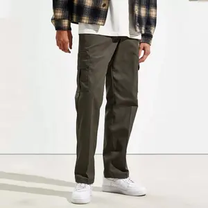 Китайская фабрика, OEM, индивидуальный логотип, хлопковые Саржевые штаны, штаны для мужчин