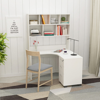 Bureau d'étude avec étagère, meuble de bureau informatique pour adultes et étudiants
