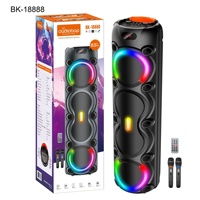 Máquina de Karaoke Vertical con Anillo RGB de 20W, Cuatro Altavoces de 8 Pulgadas, Bajos Potentes, Función TWS, Micrófono Inalámbrico Bluetooth, para Fiestas en Casa y KTV