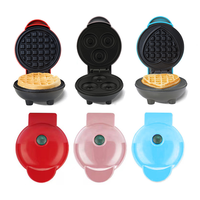 Mini gaufrier électrique pour petit-déjeuner, sandwich, pain, gâteau, avec fonction de cuisson, manuel en néerlandais, pour usage domestique