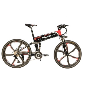 Vélo électrique Smlro S11 48v 350W Moteur 10Ah <span class=keywords><strong>VTT</strong></span> 26 pouces Pneu gras 21 vitesses Vélo pliable de ville Ebike - Product Image 5
