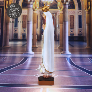 Estatua católica de Nuestra Señora de Fátima de 8 pulgadas, decoración de escultura de resina, figura de Nuestra Señora de Fátima EN LA Base, regalo religioso - Product Image 4