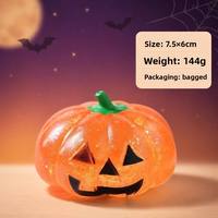 Jouets anti-stress Citrouille d'Halloween en gel pailleté à presser, idéal pour les fêtes et la relaxation