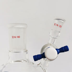 Tête <span class=keywords><strong>de</strong></span> distillation à solvant en verre borosilicaté 500mL 1000mL avec <span class=keywords><strong>robinet</strong></span> en PTFE 24/40 Joints - Product Image 2