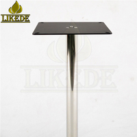 Base de table à manger en acier inoxydable massif à fond croisé