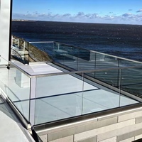 Clôture de piscine sans cadre en aluminium de haute qualité HIMOWAY pour villa, terrasse, balcon, appartement