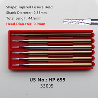 Fraise à carbure HP US n° 698/699/700 pour usage en laboratoire – Fraise droite, plate, conique, à fissure – Outils de laboratoire – Kit de fraises en carbure de tungstène