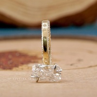 Anillos de Diamantes Cultivados en Laboratorio, Joyería Fina, Oro Sólido de 18K, Corte Radiante Multitono, Certificado IGI, Anillos de Lujo para Mujer, Durabilidad