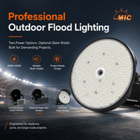 Reflector LED Súper Brillante de 1500W 1200W 1000W para Estadios con Sistema DMX DALI, Luz Antideslumbrante de Mástil Alto para Campos de Golf