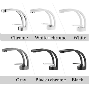 Robinet de salle de bain en laiton robinets de bassin <span class=keywords><strong>doré</strong></span> robinets d'évier noirs robinet de salle de bain à levier unique <span class=keywords><strong>mitigeur</strong></span> de <span class=keywords><strong>lavabo</strong></span> froid et chaud - Product Image 5