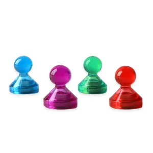 Strong Nd-Fe-B Permanent Magnet Colorful Push Pins Magnet With As Plastic Crystal Transparent Push Pin Magnet for Office