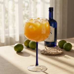 Samlife-BL26056 Bicchiere da <span class=keywords><strong>Gin</strong></span> con Stelo Colorato Personalizzato, Vetro Borosilicato Soffiato a Mano per <span class=keywords><strong>Gin</strong></span> & Tonic - Product Image 2