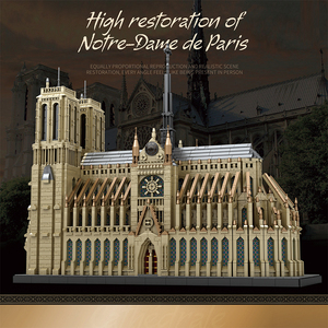 Reobrix 66016 Catedral de <span class=keywords><strong>Notre</strong></span> <span class=keywords><strong>Dame</strong></span>, bloques de construcción, modelo de edificios modernos de plástico para decoración del hogar, regalo de colección a partir de 14 años - Product Image 4