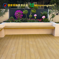 Planche de terrasse en composite WPC de haute qualité et résistante, 138*24 mm, imperméable pour l'extérieur et le jardin