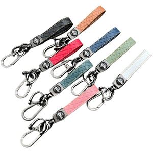 Customizable LOGO Embossed Leather <b>Car</b> Keychain Horn Zinc Alloy Hardware <b>Car</b> Keychain Pendant Best Selling Auto Accessories - Product Image 1