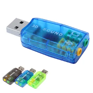 공장 직접 무료 드라이브 플러그 앤 플레이 컴퓨터 액세서리 3D 외부 드라이브 무료 USB 사운드 카드 5.1 독립 사운드 카드