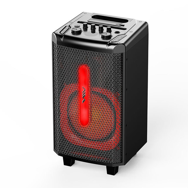 Aiwa SS-X200DSP PRO 67W Rated Power 3-Piece Guitar Input Bass Treble Adjust RGB Light Dual UHF Mic TWS Portable Karaoke Speaker