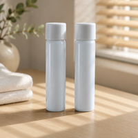 Tube en verre opaque blanc pulvérisé en gros, flacon en verre peint sur mesure avec couvercle mat résistant aux enfants pour l'emballage