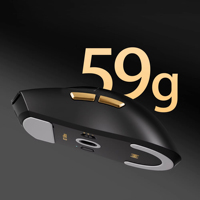 Souris sans fil MCHOSE K7 Ultra avec rétroéclairage RGB, 6 boutons, pour droitiers, légère, pour jeux, esports, bureau, 3950, avec recharge sans fil