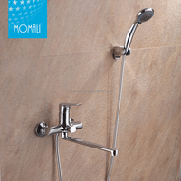 Fabricant de robinets mommali, robinet de bain mural avec bec de baignoire à long col, prix d'usine