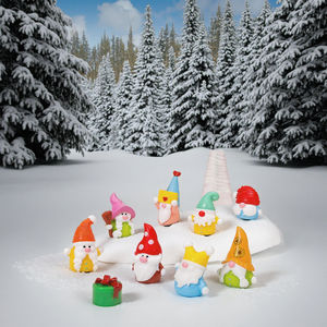 Miniatur Fee Garten Harz Weihnachten 3D Gnom Weihnachts mann Nettes <span class=keywords><strong>Terrarium</strong></span> Dekor Figur Mystery Blind Toys Party Gefälligkeiten für Kinder - Product Image 1