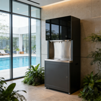 Dispensador de Agua de Acero Inoxidable de Gran Capacidad con Tanque de Agua Fría y Caliente para Uso Comercial en Hoteles