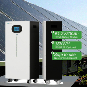 แบตเตอรี่บ้านแบบติดผนัง 15kWh 16kWh แบบแยกส่วน ซ้อนกันได้ มาตรฐาน IP65 รองรับระบบไฮบริดกริดโซลาร์ 15kW พร้อมการสื่อสารผ่าน CAN - Product Image 1