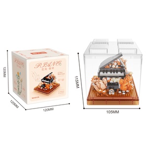 PinZhiXing Fleurs et instruments de musique Piano Guitare Jazz Sax Blocs de construction Ensembles Cadeaux de Noël Articles - Product Image 1