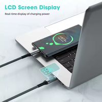 Cable de Datos USB Tipo-C a Tipo-C de 1 m, 40 Gbps, 240 W, 8K, 60 Hz, Carga Rápida PD, Trenzado de Nailon para Computadora