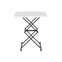 Plateau de lit à ciseaux, blanc, robuste, table pliante en plastique, portable, 1 pièce
