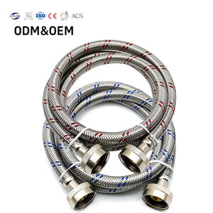 สายส่งน้ำร้อนน้ำเย็นแบบพรีเมียม สายสแตนเลสแบบยืดหยุ่น สำหรับอ่างล้างหน้า ท่อน้ำเข้า - Product Image 1