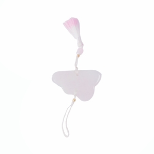 สร้อยคอจี้รูปเมฆทำจากโรสควอตซ์แกะสลักด้วยมือ พร้อมพู่ห้อย - Product Image 3