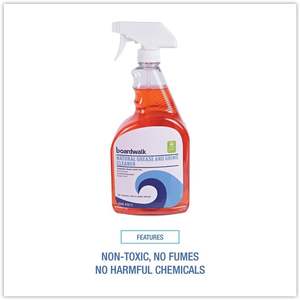 Boardwalk BWK47612EA 32 Oz. <b>Spray</b> Bottle Green Natural <b>Grease</b> and Grime Cleaner Versatile Multi-Purpose Cleaner - Product Image 3