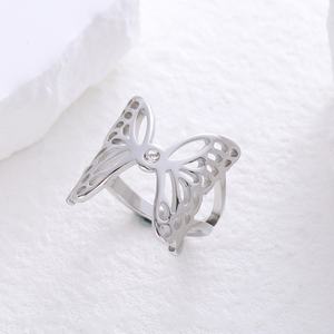 Anillo de Mariposa Vintage, Estilo Suku Original, Estilo Urbano para Chicas Modernas, Súper Inmortal, Estilo Ins, con Incrustaciones de Diamantes, Anillo de Moda Popular - Product Image 4