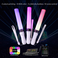 Bâton lumineux LED clignotant avec bouton marche/arrêt, changement de couleur, lumière en forme de cœur, télécommande, bâtons lumineux pour événements