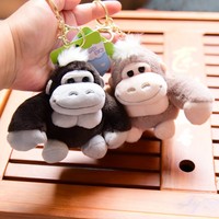 Porte-clés Peluche Gorille Mignon de Simulation, Pendentif de Sac à Dos pour Couple, Jouet en Peluche Singe, Ornement à Suspendre au Sac, Vente en Gros