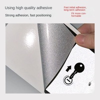 Autocollant de voiture réfléchissant personnalisé en acrylique, haute brillance, forte réflectivité, étiquettes double face, étanche, inspection annuelle, sécurité