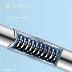 Tige télescopique en acier inoxydable sans trou pour chambre à coucher armoire salle de bain <span class=keywords><strong>rideau</strong></span> de douche porte fenêtre <span class=keywords><strong>dressing</strong></span>-<span class=keywords><strong>Support</strong></span> polyvalent - Product Image 3