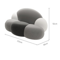 Conjunto de sofás con forma de nube, diseño creativo marroquí, mobiliario suave, decoración, conjunto de sofás