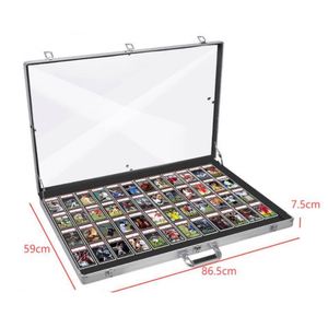 Estuche de Almacenamiento Portátil de Aluminio Transparente Moderno Personalizado para Tarjetas Graduadas TCG con Asa y Estante Flotante Antioxidante - Product Image 6