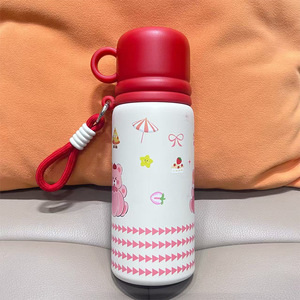 Bouteille d'eau isotherme personnalisée en acier inoxydable 316 pour femmes, motif dessin animé pour enfants, grande capacité, pour étudiants - Product Image 4