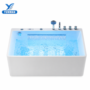 Vasca Idromassaggio Rettangolare da Fabbrica per Ingrosso con Rubinetto a Cascata, Luce LED e Vasca <span class=keywords><strong>in</strong></span> Acrilico da 8mm Pronta all'Uso - Product Image 1