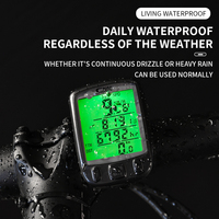 Velocímetro Digital Multifunción con Pantalla Grande y Sensor con Cable para Bicicleta de Carretera, Impermeable, Ordenador para Bicicleta