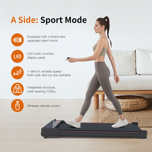 Tapis de course électrique intelligent 2026 silencieux, portable, inclinaison automatique, acier, 1-6 km/h, télécommande, LED, fitness à domicile, 100 kg - Product Image 1