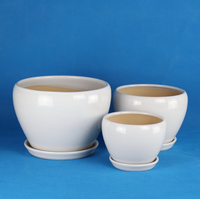 Vente en gros de pots de plantes décoratifs d'intérieur personnalisés, pas chers, empilables, de grande taille, colorés, avec soucoupe