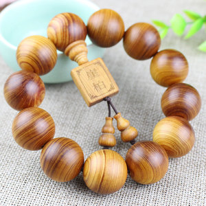 สร้อยข้อมือไม้ไซเปรสไทหางอายุหลายปี ขนาด 12 มม. รูปทรงลูกบอล เครื่องประดับทางศาสนาสำหรับทุกเพศ ของสะสม - Product Image 4