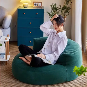 Fauteuil pouf géant rond vert orange confortable pour salon, vente chaude, avec rembourrage - Product Image 4