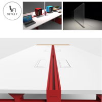 Bureau de direction aux couleurs vibrantes, design moderne, table de patron, configuration de couleurs personnalisable, OEM ODM, directement de l'usine