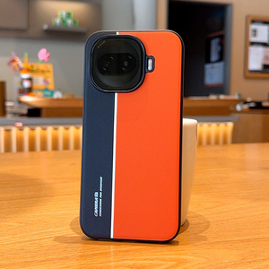 Funda Trasera de Cuero Mate de Lujo con Línea Fluorescente en Color de Contraste para vivo IQOO Z11 Turbo 5G - Product Image 3